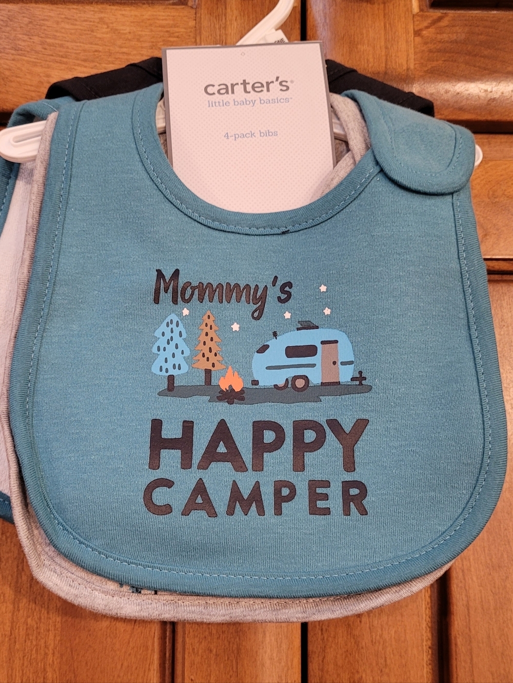 NWT | Carter's Happy Camper Wild One Bib Set Boy/Unisex - Picture 3 of 7